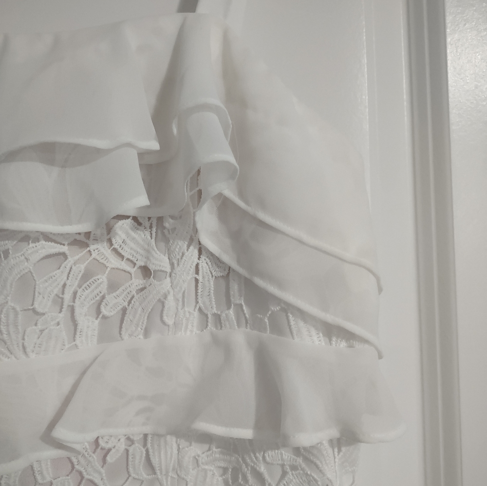 Lilly Pulitzer NWT Olive Dress Lace Ruffle White - Picture 7 of 16